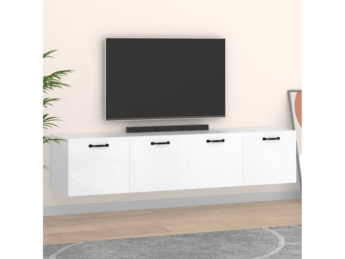 Vidaxl Armário Parede 2 Pcs 60x36,5x35 Cm Madeira Processada Branco