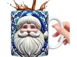 Caneca De Natal De Cerâmica Com O Papai Noel, Caneca Vintage Com O Papai Noel - Canecas