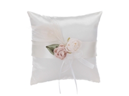 Laxiscreed Almofada De Aliança Com Flores De Cetim Para Casamentos E Momentos Especiais