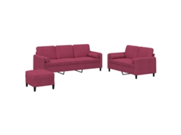 Sofa Set, Sofa Sets Vidaxl Vermelho Veludo (n/a)