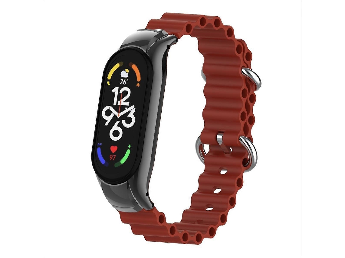 Pulseira De Silicone Respirável Para Xiaomi Mi Band 7, Estilo Náutico