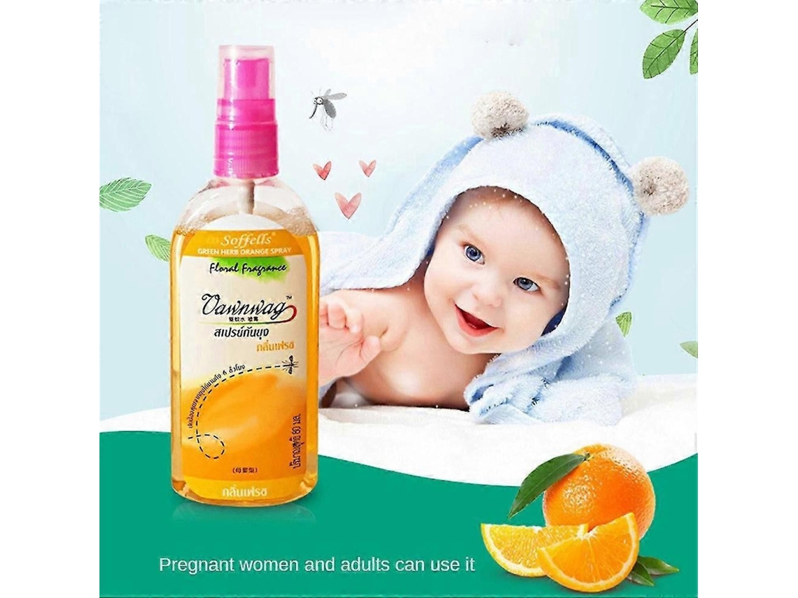 Spray Repelente De Mosquitos Tailandês 80ml, À Base Plantas, Para Aliviar Picadas Mosquito, Inchaço E Coceir A. Líquido P