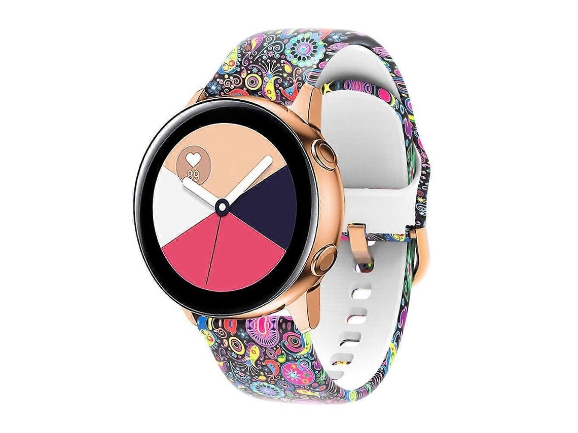 Pulseira De Silicone Com Estampa De Pata Branca Para Samsung Galaxy Watch 42mm