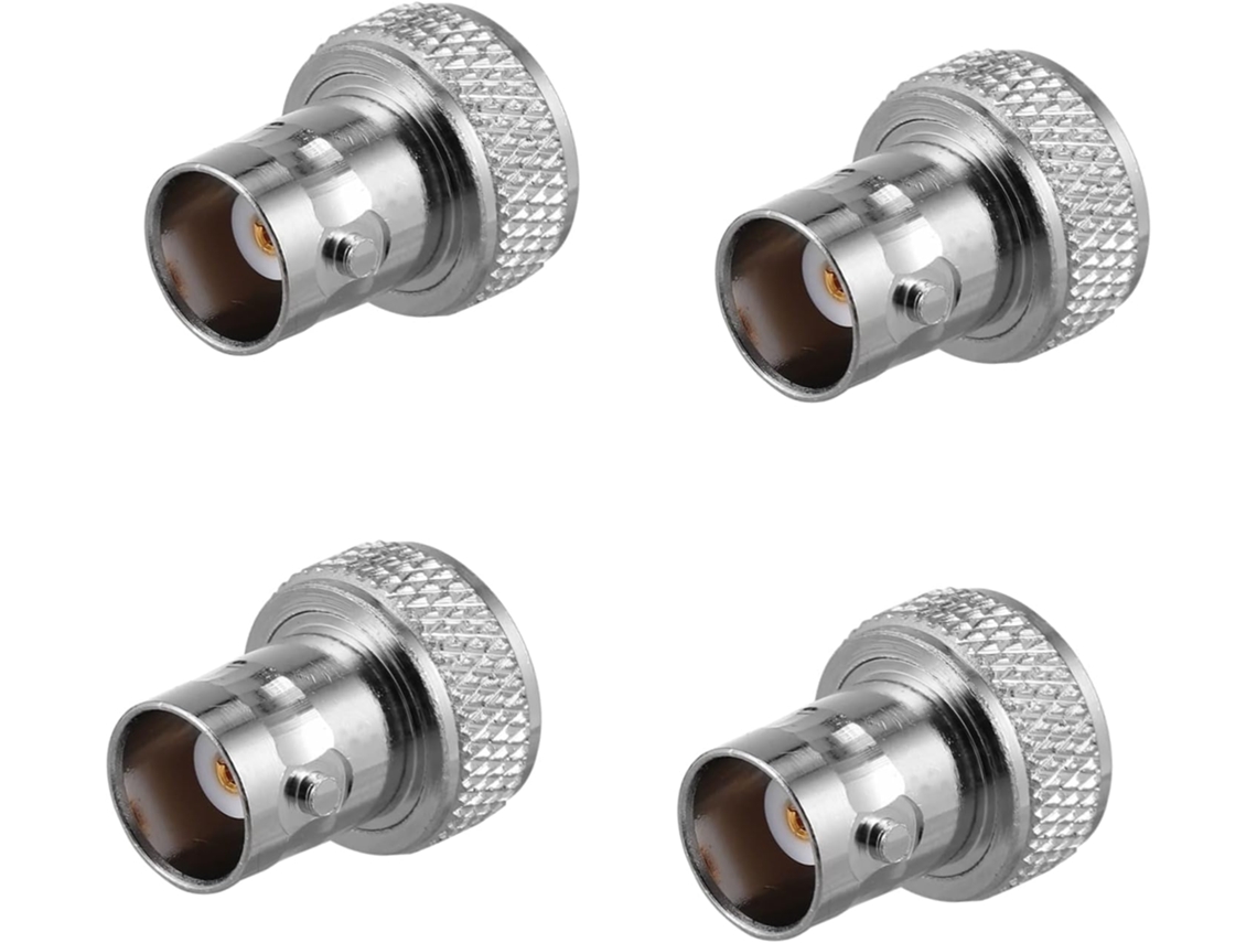 Conjunto De 4 Conectores Sma Niquelados Para Antena De Intercomunicação, Compatíveis Com Rádios Bidi Gokoco