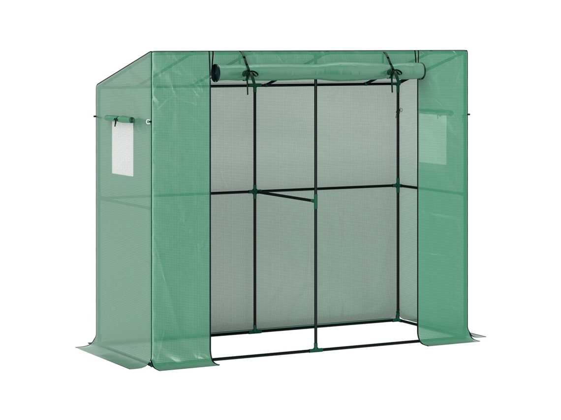 Miniestufa com porta deslizante BTFORUS, janelas de rede, resistente a UV, para flores, mudas e plantas verdes