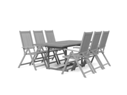 Maison Exclusive - 7 Pcs Conjunto De Jantar Jardim Madeira Acácia Maciça