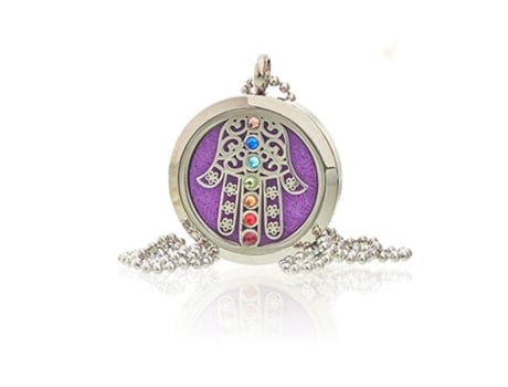 Colar Difusor de Aromaterapia Hamsa Chakra 30Mm