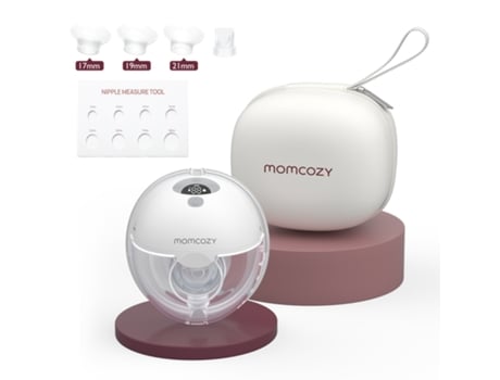 M5 Bomba Tira Leite Elétrica, Portátil E Hands Free Dupla, Flange Com Dupla Vedação, 3 Modos E 9 Níveis, 24 Mm Momcozy (1 Unidades, Cinza)