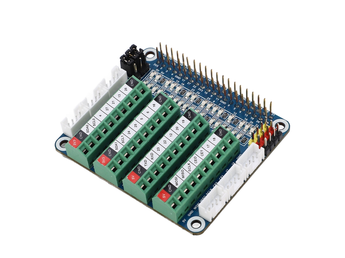 Laxiscreed Placa De Expansão De Sensores Para Raspberry Pi 4b, 3b E Cm4 Com Led, Gpio E Portas Io