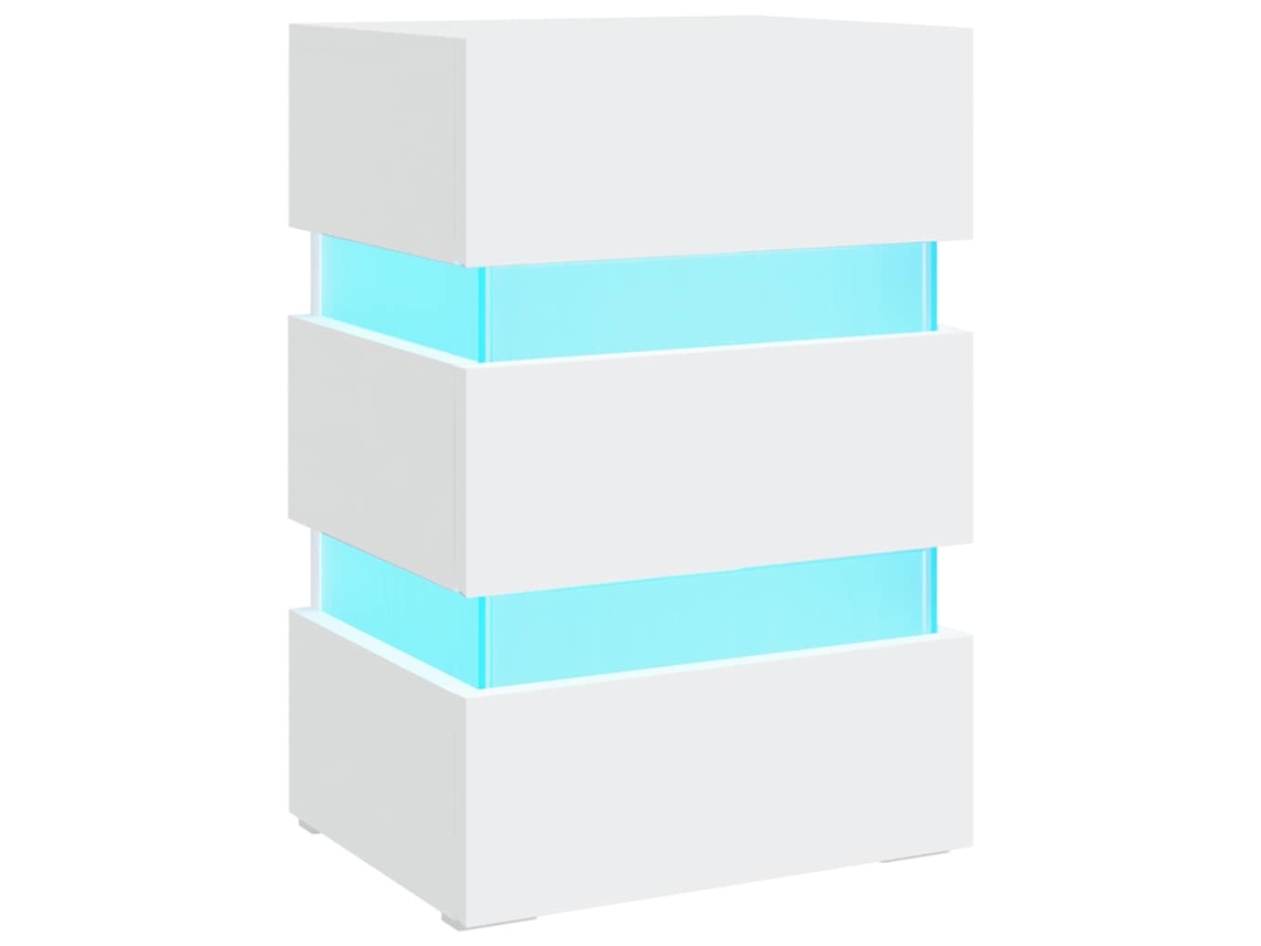 Bedside Cabinet, Bedside Cabinets Vidaxl Branco Madeira Processada (n/a)