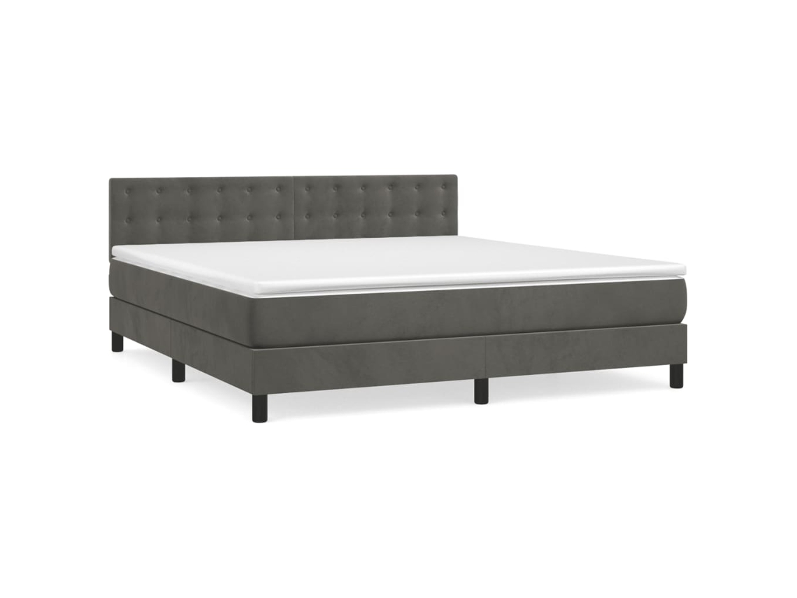 Box Spring Bed, Box Spring Beds Vidaxl Cinzeto Veludo (160 X 200 Cm)