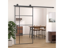 Vidaxl Porta Deslizante Em Vidro Esg E Alumínio 102,5x205 Cm Preto
