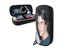 Estojo Tom Cruise V801, Elegante Bolsa De Couro Marrom Com Zíper Para Canetas, Marcadores E Materiais De Escritório B801 Olysi Shop