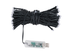 Lâmpada de Natal em fio smart 100 LEDs 10m Bluetooth app controle sincronização música USB RGB | S/MARCA