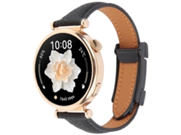 Pulseira De Couro Universal Fina Com Fecho Magnético