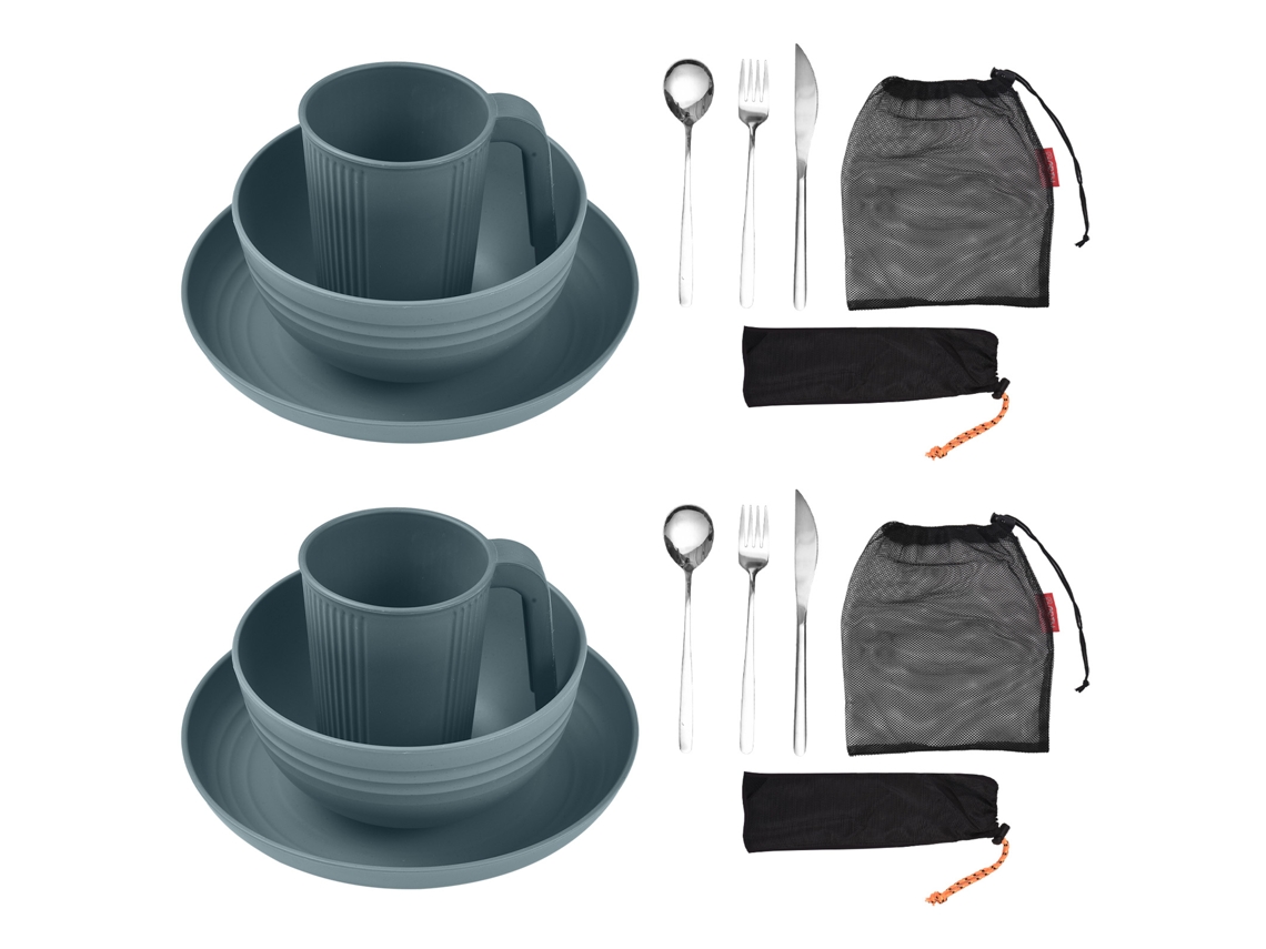 Conjunto de Utensílios de Camping Portátil para 2