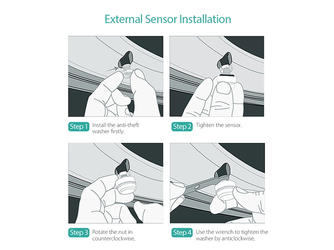 Tpms Smart Car Wireless Tire Pressure Monitoring System With Sensors