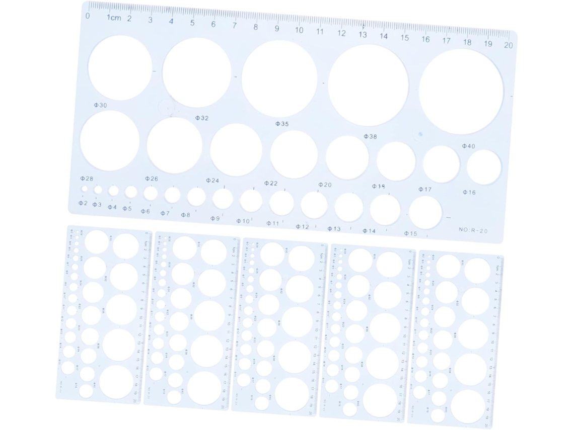Lurelia Régua Multifuncional Leve Plástico Para Desenho Técnico E Geometria