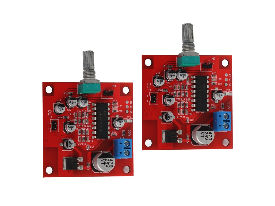 2 Peças Placa de Reverb para Microfone, Sem Pré-Amplificador, 6-15V