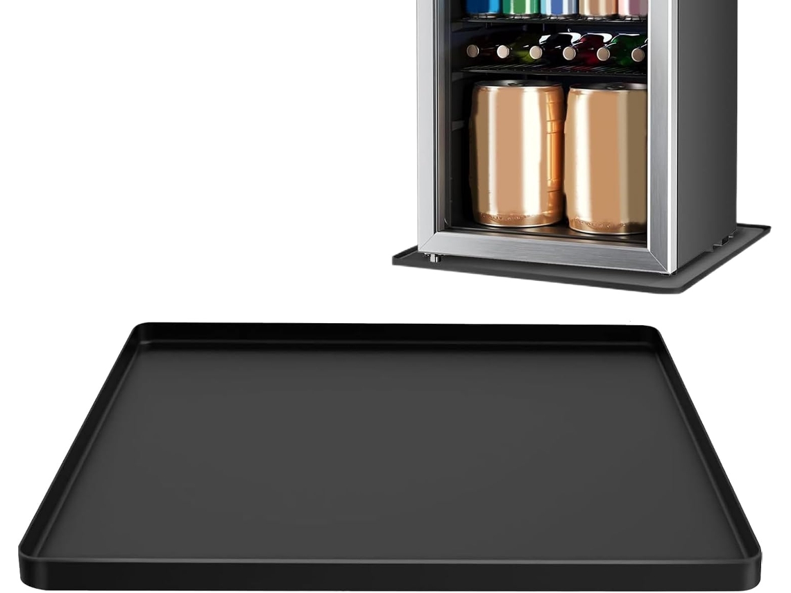 Tapete Para Geladeira, 61x 61cm, Base De Silicone Antiderrapante Reutilizável, Acessório Para Piso De Geladeira, Para