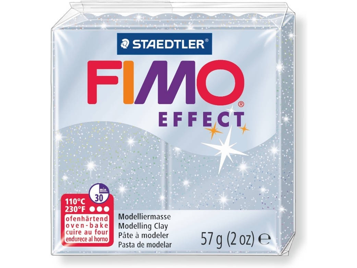 Massa Modelar STAEDTLER FIMO Effect Brilhante Prata (596 g)