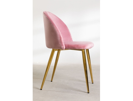 Cadeira de Sala de Jantar SKLUM Kana (Dourado - 79x51x50 cm - Veludo e AÃÂ§o)
