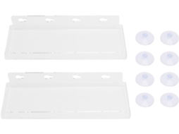 Prateleiras Flutuantes Para Plantas Sixrun, Em Acrílico Transparente Com Ventosas 4x 5cm, Para Plantas De Interior, Com