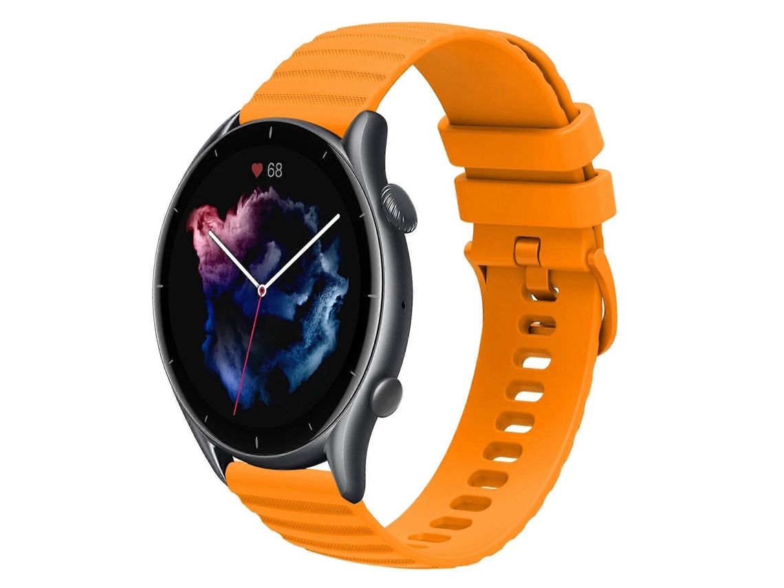 Pulseira De Silicone Sólida Com Estampa Ondulada E Bolinhas De 22 Mm Para Amazfit Gtr 3 Pro