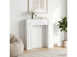 Vidaxl Moldura De Lareira Branco 102 X 20 X 102 Cm