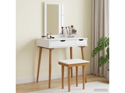 Vidaxl Conjunto De Mesa De Vestir Fauske 3 Unid. Branco