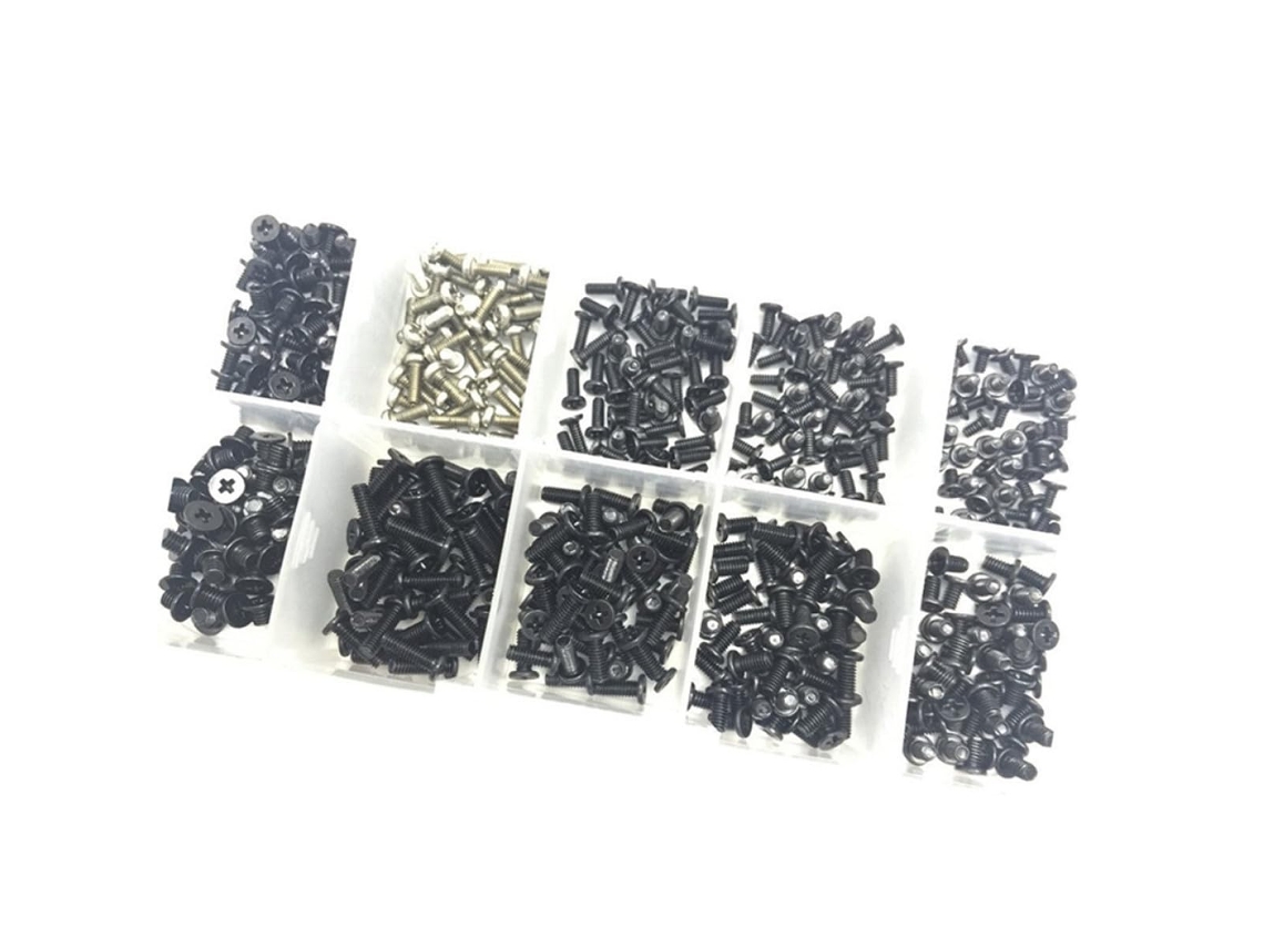 Kit de 500 Parafusos de Aço Carbono para Laptop com Estojo. GOKOCO