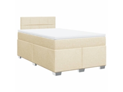 Box Spring Bed, Box Spring Beds Vidaxl Creme Tecido (120 X 190 Cm)