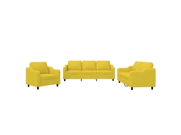Sofa Set, Sofa Sets Vidaxl Amarelo Tecido (n/a)