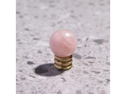 Porta Decorativa Em Latão, C, 4065, Rosa, Tamanho P (infantil). Puxadores De Cristal Rosa.