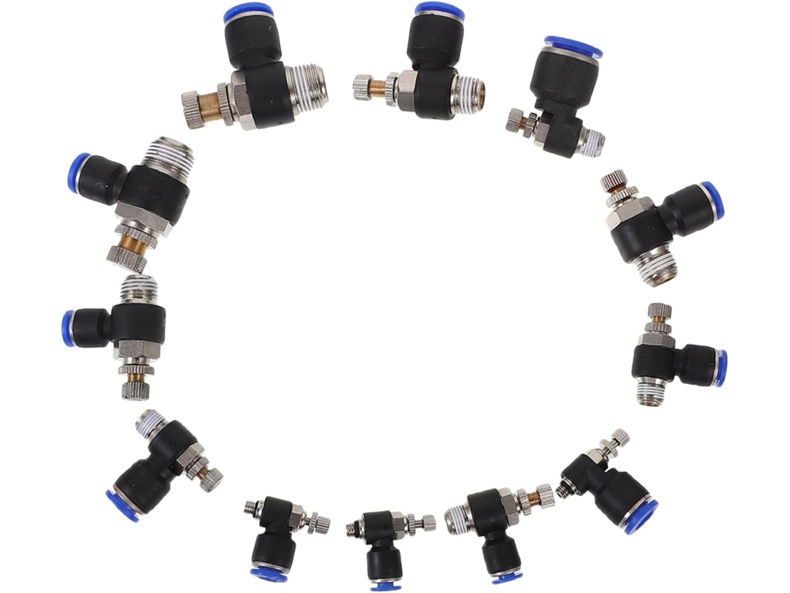 Conjunto De 12 Conectores Para Mangueira Ar, Conexão Rápida