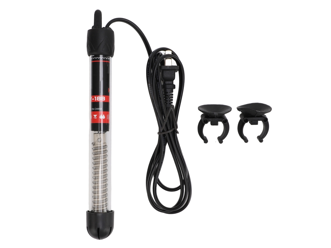 Aquecedor submersível Yui para aquários com termostato automático para aquários de água doce e salgada.