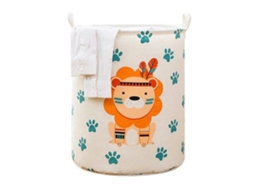 Cesto de Roupa Suja para Quarto de Bebê com Revestimento Impermeável BRILVIBERA