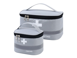 2 Bolsas De Kit De Primeros Auxilios Vacías, Portátiles, Impermeables, Con Cremallera Doble Y Franjas Reflectantes