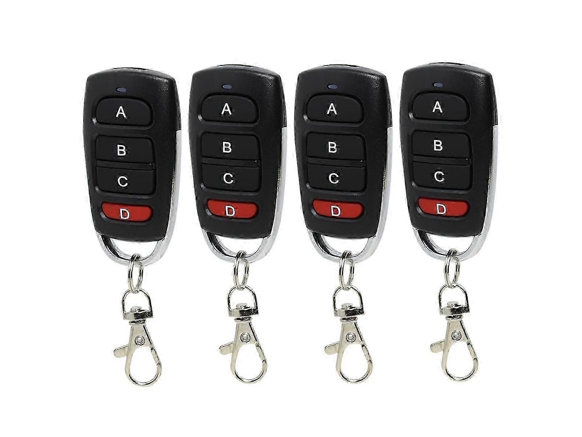 Pacote Com 4 Controles Remotos Universais Para Portas De Garagem, 433mhz, Clones De Controles Remotos Para Portões E Garagens, Transmissor Portátil.