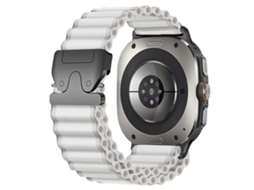 Bracelete Nylon Esportivo para Samsung Galaxy Watch 8 / 8 Classic XIAOMOYU com Fecho de Paraquedas e Fivela Preta e Branca