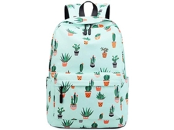 Mochila S/MARCA 2026 casual para meninas e estudantes com estampa de cacto, de poliéster, para viagem e escola