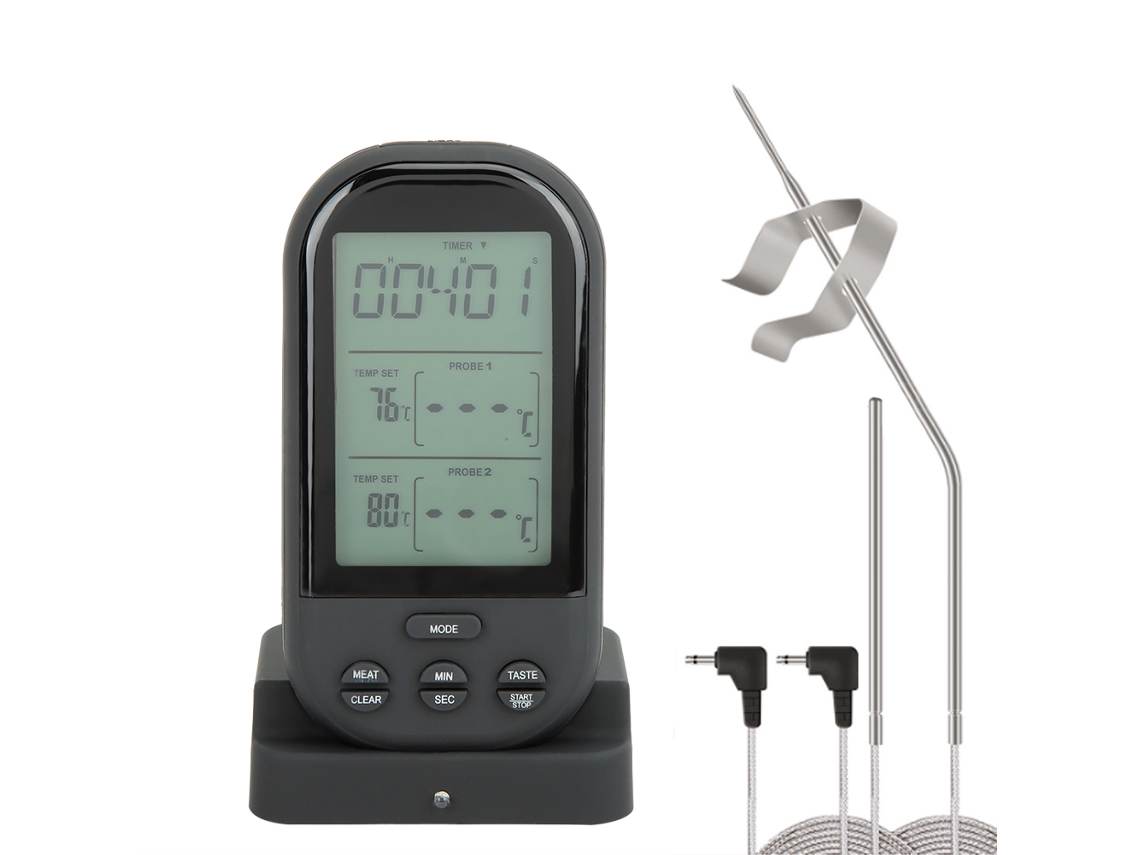 Termômetro Digital para Churrasco com Sonda Dupla AQUAFORGE