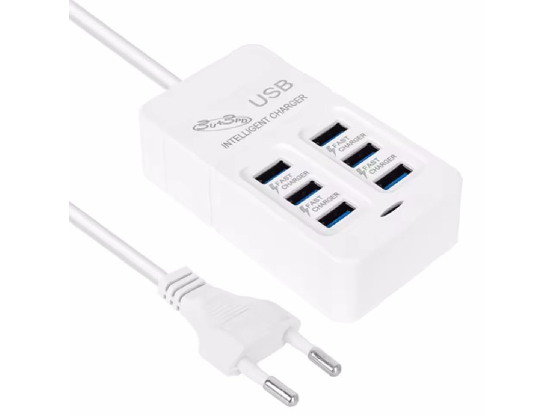 Estação de Carga Usb 35w com 6 Portas
