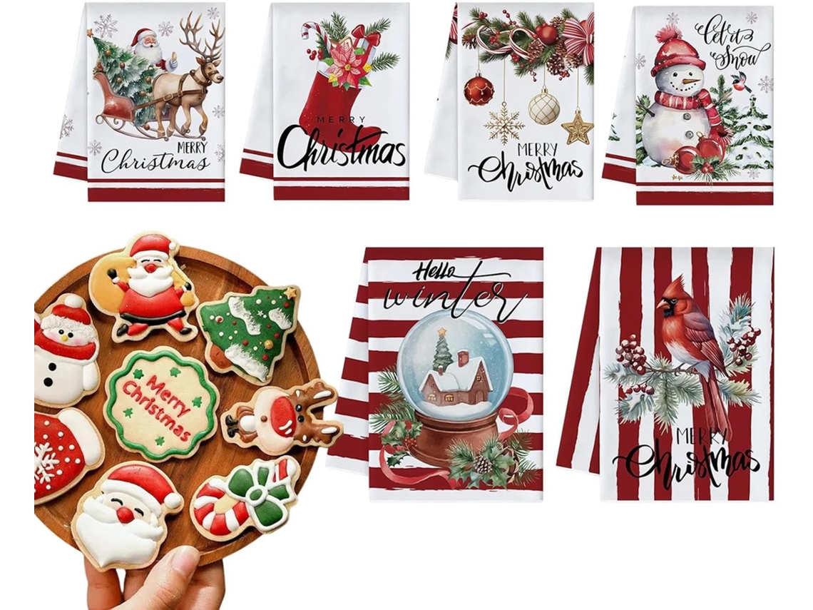 Guardanapos De Natal - Conjunto De 6 Peças - Decoração Sazonal Para Casa |