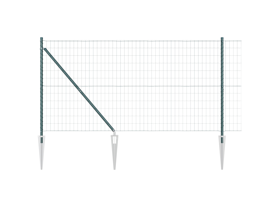 Conjunto 1 Cerca Externa Vidaxl Verde Aço (25 X 1,2 M)