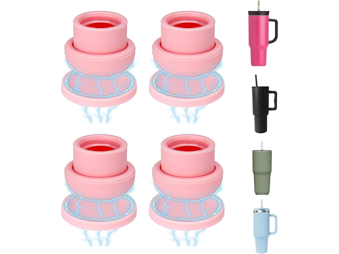 Tampas Magnéticas para Canudos 4 de Garrafas Água Acessórios Anti Perda Copos, Viagens, Casa, CHABERLU