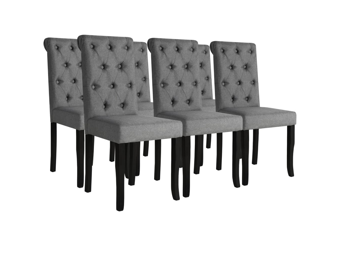 Dining Chair, Dining Chairs Vidaxl Cinzeto Tecido (n/a)