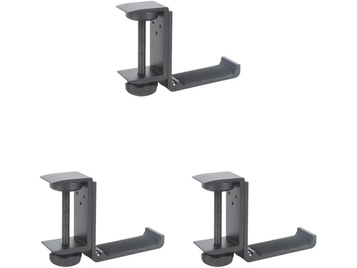 Conjunto De 3 Ganchos Dobráveis Em Liga Metálica Para Fones De Ouvido Gamer, Modelo A, Preto