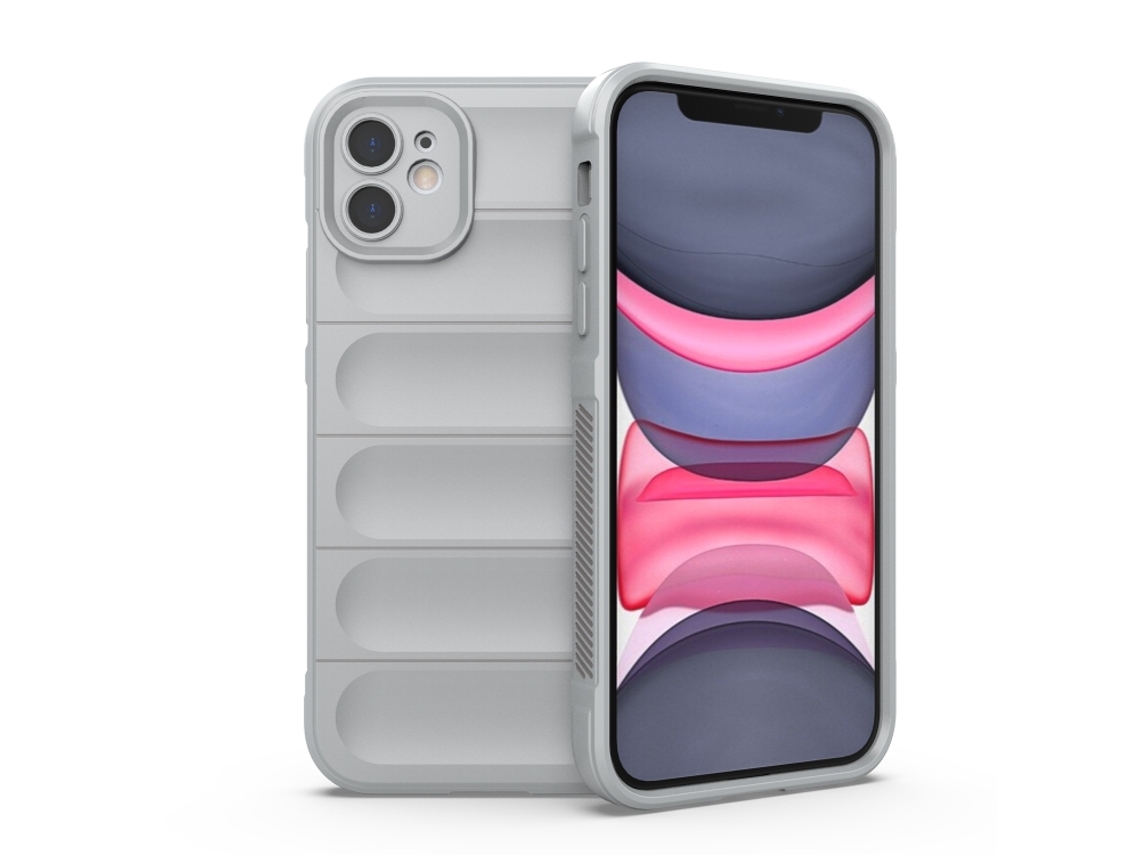 Capa Halinuia Para Iphone 11 Magic Shield Tpu Cinzento (proteção Integral, Interior Em Flanela)