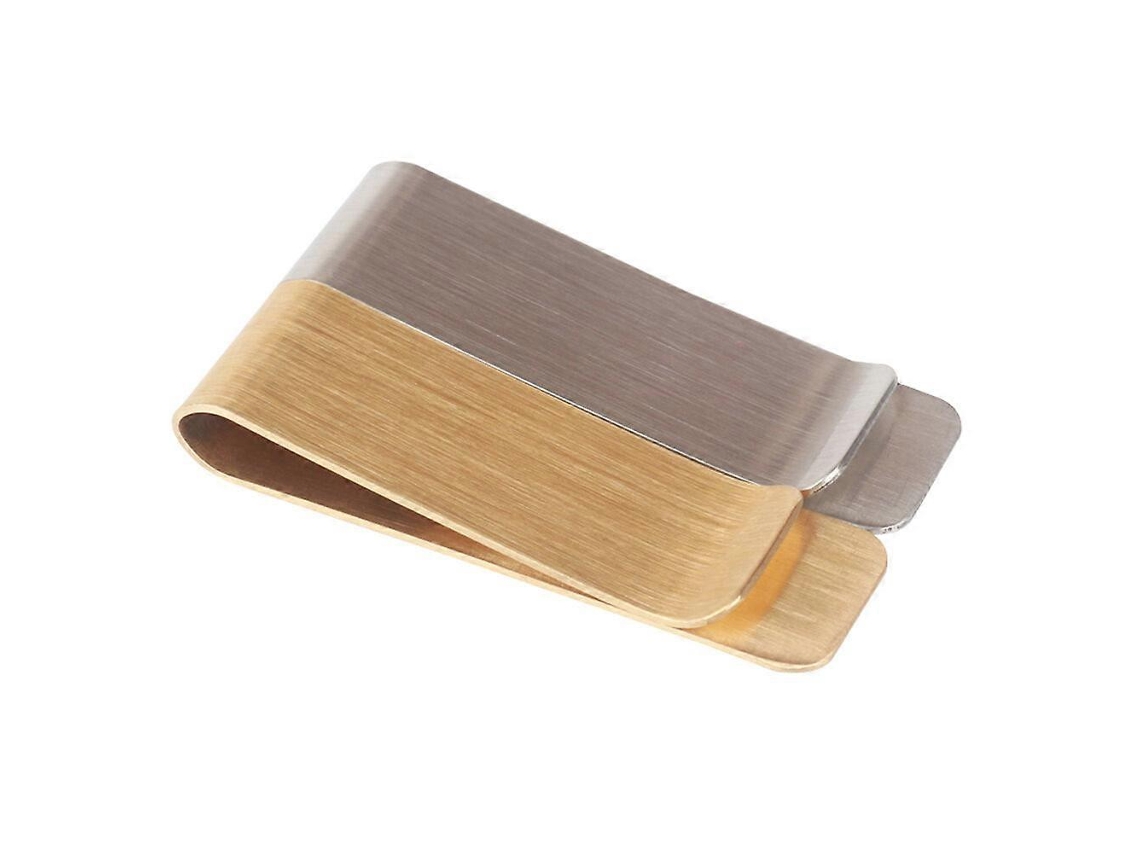 2 prendedores de dinheiro em metal latão, prendedores de notas, ferramenta para uso externo, 5x1,8cm, conforme mostrado | S/BRAND
